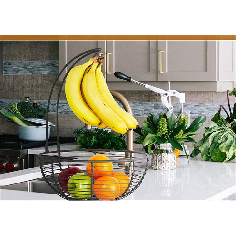 Red Barrel Studio® Fruit Basket With Banana Hanger Regal Trunk Rustic